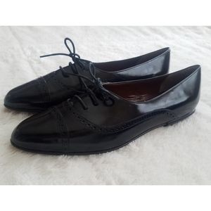 Vintage Prevata Pointed Patent Leather Oxford Shoe